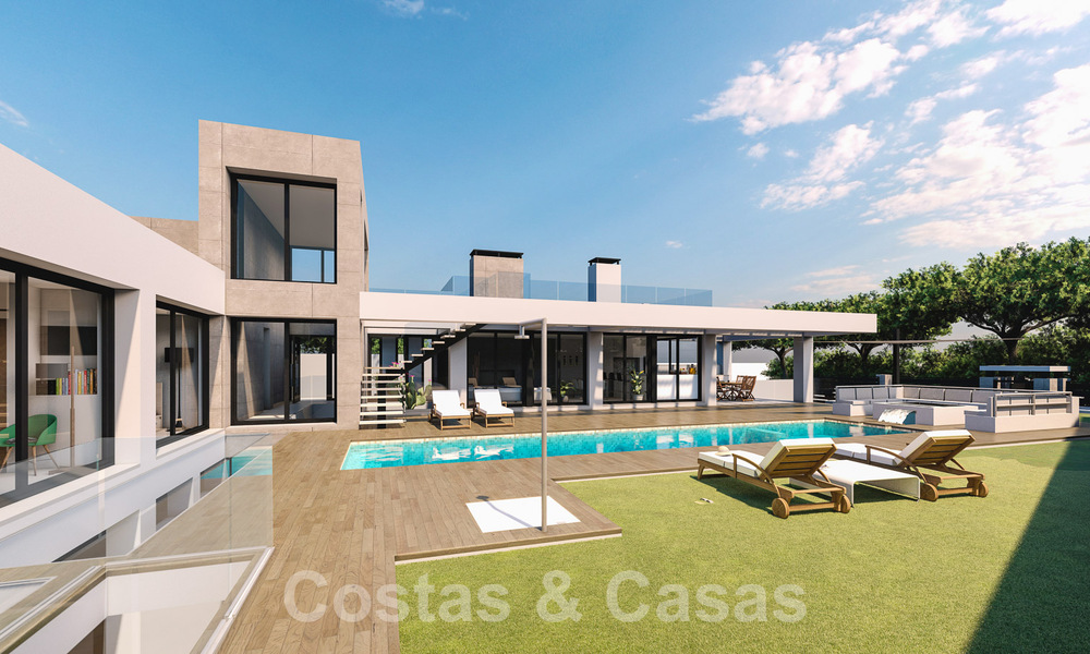 3 New designer villas for sale a stone's throw from the golf course in a luxury resort in Mijas, Costa del Sol 53557