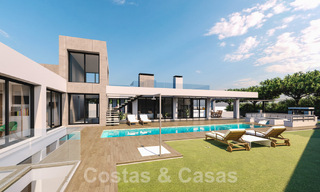 3 New designer villas for sale a stone's throw from the golf course in a luxury resort in Mijas, Costa del Sol 53557 