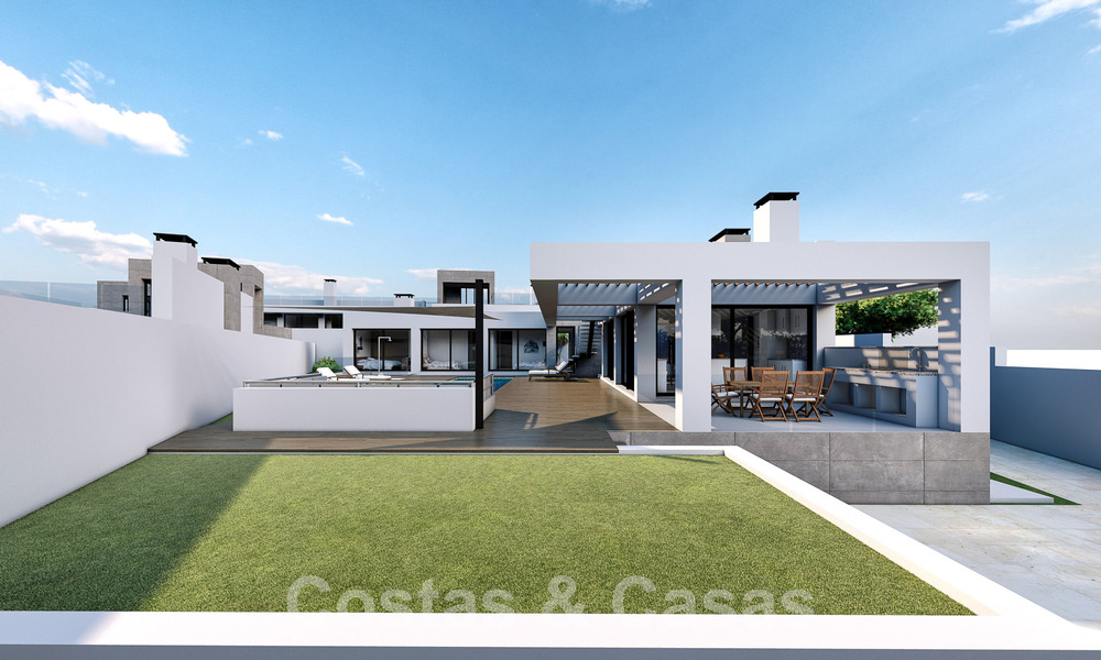3 New designer villas for sale a stone's throw from the golf course in a luxury resort in Mijas, Costa del Sol 53562