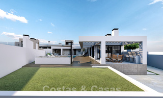 3 New designer villas for sale a stone's throw from the golf course in a luxury resort in Mijas, Costa del Sol 53562 