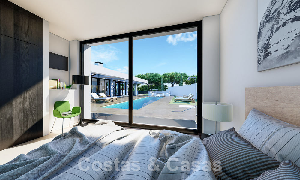 3 New designer villas for sale a stone's throw from the golf course in a luxury resort in Mijas, Costa del Sol 53564