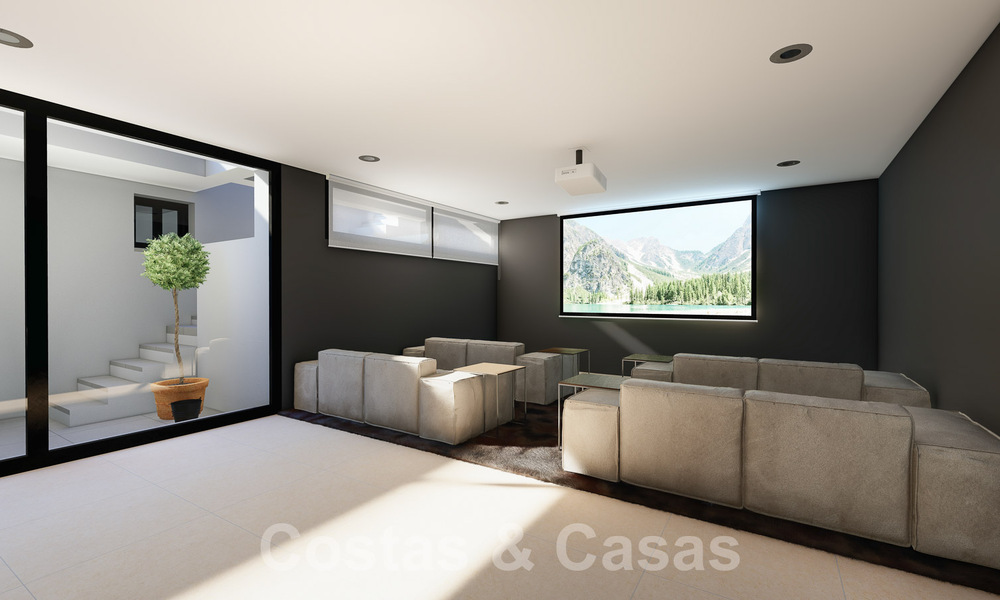 3 New designer villas for sale a stone's throw from the golf course in a luxury resort in Mijas, Costa del Sol 53565