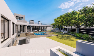 3 New designer villas for sale a stone's throw from the golf course in a luxury resort in Mijas, Costa del Sol 53566 