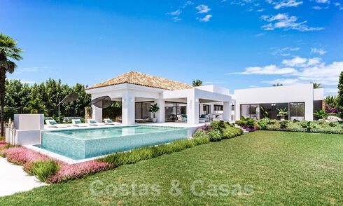 Plot + exclusive building project for sale for a brand new designer villa on the New Golden Mile in Marbella - Estepona 52792