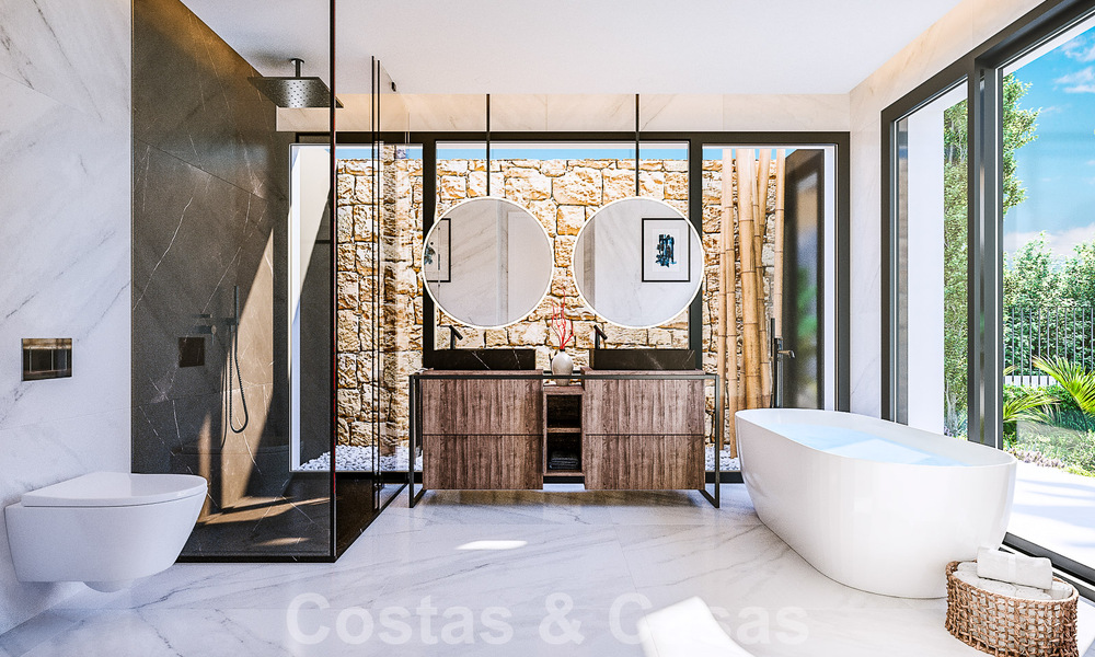Plot + exclusive building project for sale for a brand new designer villa on the New Golden Mile in Marbella - Estepona 52794