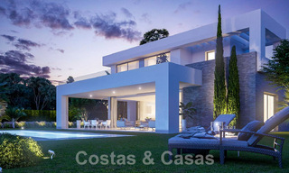 New contemporary luxury villas for sale in a 5-star golf resort in Mijas, Costa del Sol 53385 