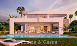 New contemporary luxury villas for sale in a 5-star golf resort in Mijas, Costa del Sol 53392 