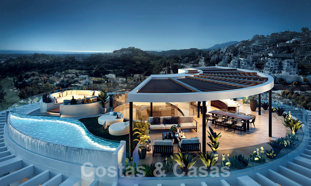 3 new units! Sophisticated luxury apartments for sale with 300° sea, golf and mountain views in Benahavis - Marbella 53431