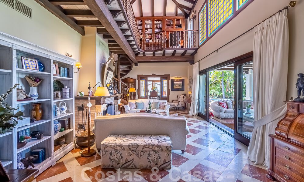 Stylish Andalusian luxury villa for sale a stone's throw from the beach in coveted urbanisation Bahia de Marbella 51887