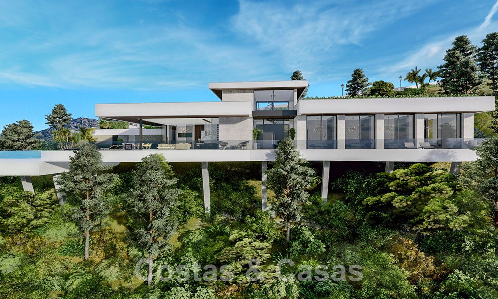 Ecological luxury villa with ultra-modern design for sale with stunning sea and mountain views in Benahavis - Marbella 52066