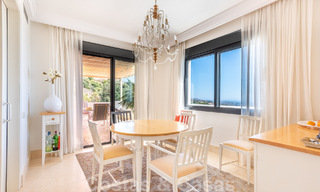 Modern duplex penthouse for sale with panoramic sea views, located in a coveted complex in Los Monteros, Marbella 52256 