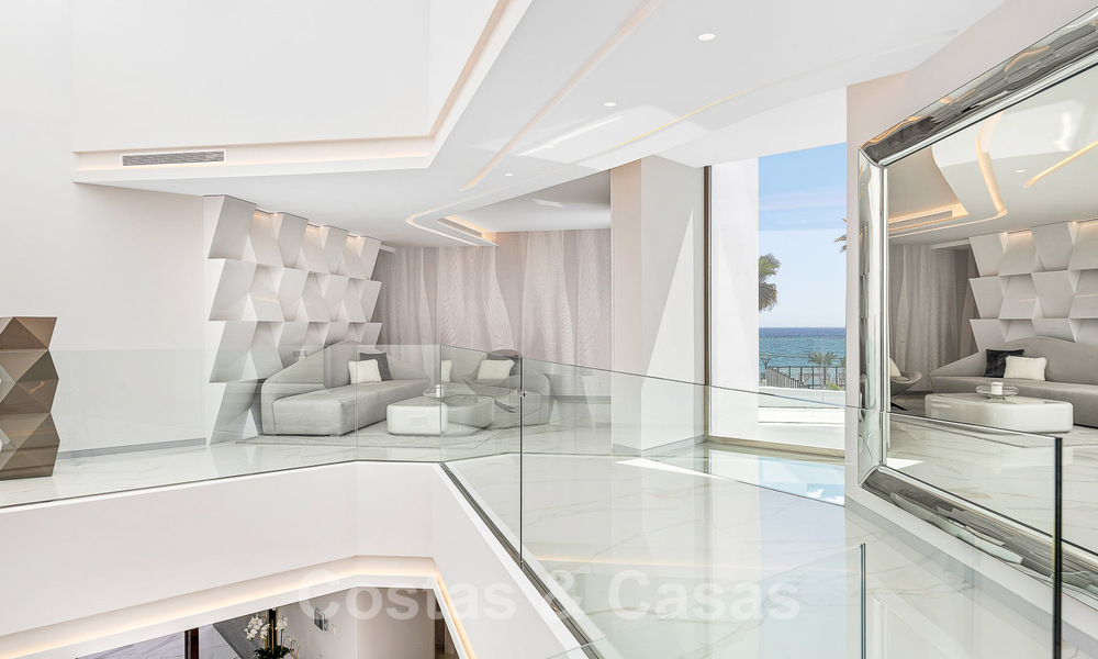 Newly built luxury villa with architectural design for sale, frontline beach in Los Monteros, Marbella 52300
