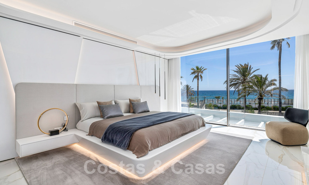 Newly built luxury villa with architectural design for sale, frontline beach in Los Monteros, Marbella 52307