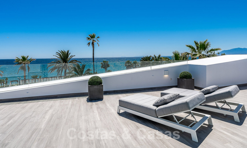 Newly built luxury villa with architectural design for sale, frontline beach in Los Monteros, Marbella 52334