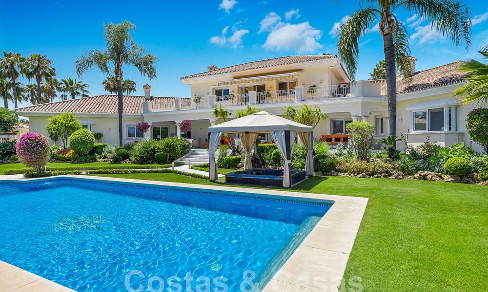 Mediterranean luxury villa for sale with 6 bedrooms in privileged golf surroundings in Nueva Andalucia's valley, Marbella 53186