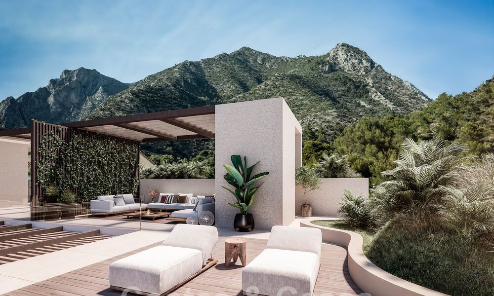 New development with 6 innovative, architect-designed villas for sale with panoramic sea views in Cascada de Camojan in Marbella 53084