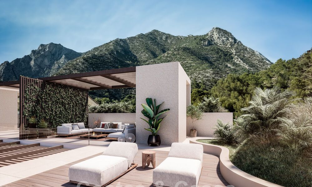 New development with 5 innovative, architect-designed villas for sale with panoramic sea views in Cascada de Camojan in Marbella 53084