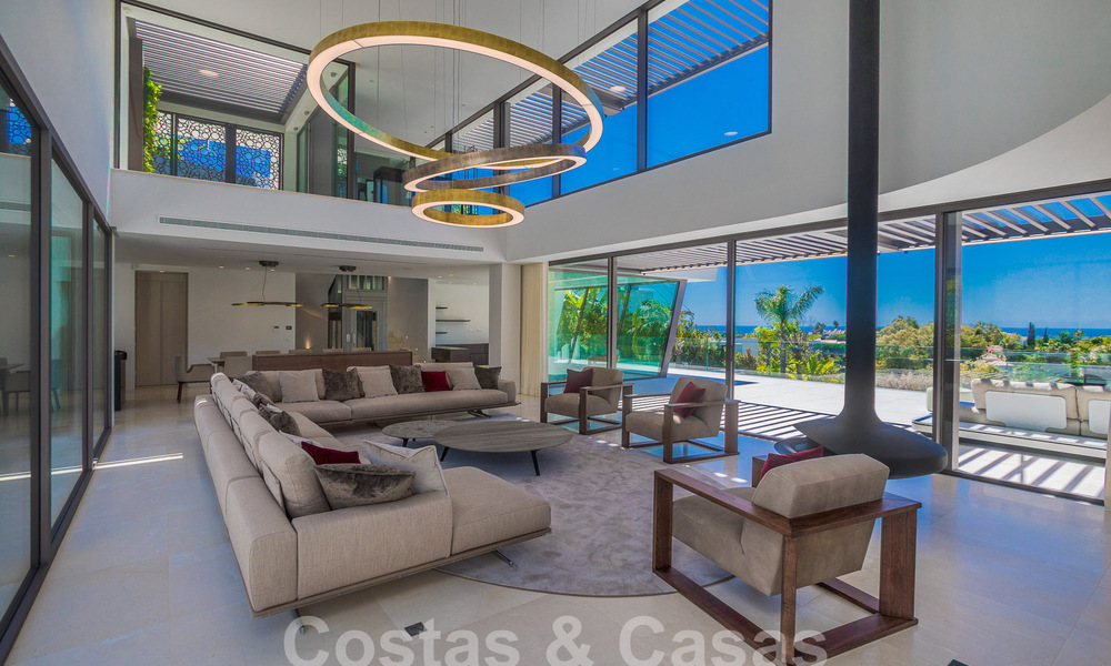 Move-in ready, new, modern 6-bedroom luxury villa for sale with sea views in La Quinta, Marbella - Benahavis 54301