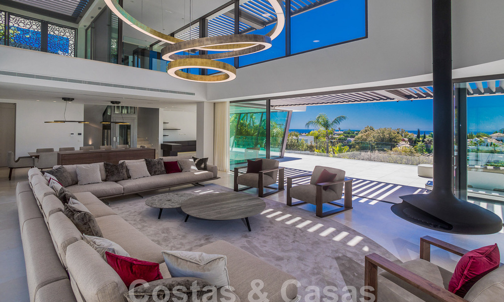 Move-in ready, new, modern 6-bedroom luxury villa for sale with sea views in La Quinta, Marbella - Benahavis 54303