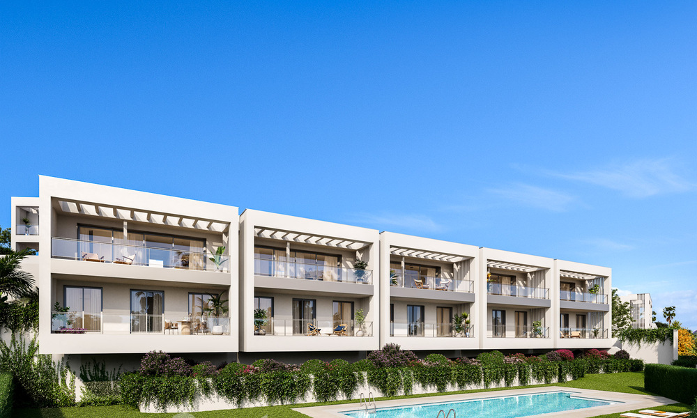 New, energy efficient townhouses for sale, a stone's throw from the beach in Elviria east of Marbella centre 53157