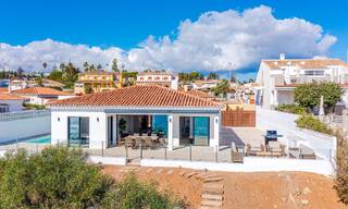 Stunning modern-Mediterranean-style beach villa for sale with frontal sea views, frontline beach in Mijas, Costa del Sol 54554 