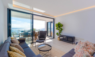 Stunning modern-Mediterranean-style beach villa for sale with frontal sea views, frontline beach in Mijas, Costa del Sol 54566 