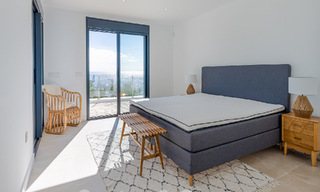Stunning modern-Mediterranean-style beach villa for sale with frontal sea views, frontline beach in Mijas, Costa del Sol 54577 