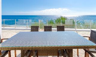 Stunning modern-Mediterranean-style beach villa for sale with frontal sea views, frontline beach in Mijas, Costa del Sol 54581 