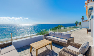 Stunning modern-Mediterranean-style beach villa for sale with frontal sea views, frontline beach in Mijas, Costa del Sol 54584 