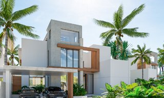 New project! Ultra-modern luxury villas for sale with Balinese exterior design, on frontline beach near San Pedro, Marbella 53396 