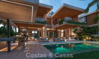 New project! Ultra-modern luxury villas for sale with Balinese exterior design, on frontline beach near San Pedro, Marbella 53416 