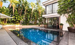 Spacious luxury villa with a modern-Mediterranean architectural style for sale in the prestigious beachside neighbourhood of Los Monteros, East Marbella 54597 