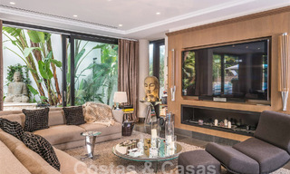 Spacious luxury villa with a modern-Mediterranean architectural style for sale in the prestigious beachside neighbourhood of Los Monteros, East Marbella 54602 