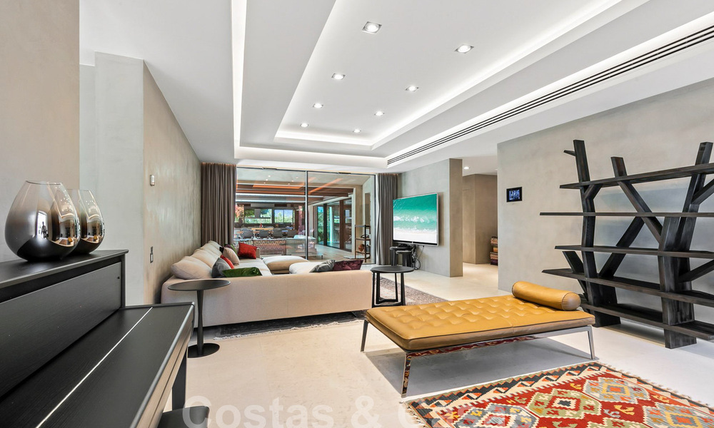 Rustic luxury villa for sale with private heated pool and contemporary interior, east of Marbella centre 55059