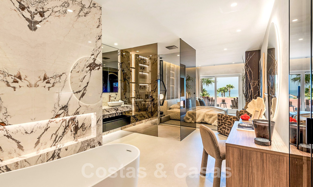 Unique luxury penthouse for sale, frontline beach on the New Golden Mile between Marbella and Estepona centre 54213