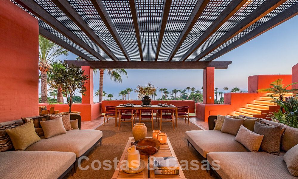 Unique luxury penthouse for sale, frontline beach on the New Golden Mile between Marbella and Estepona centre 54216