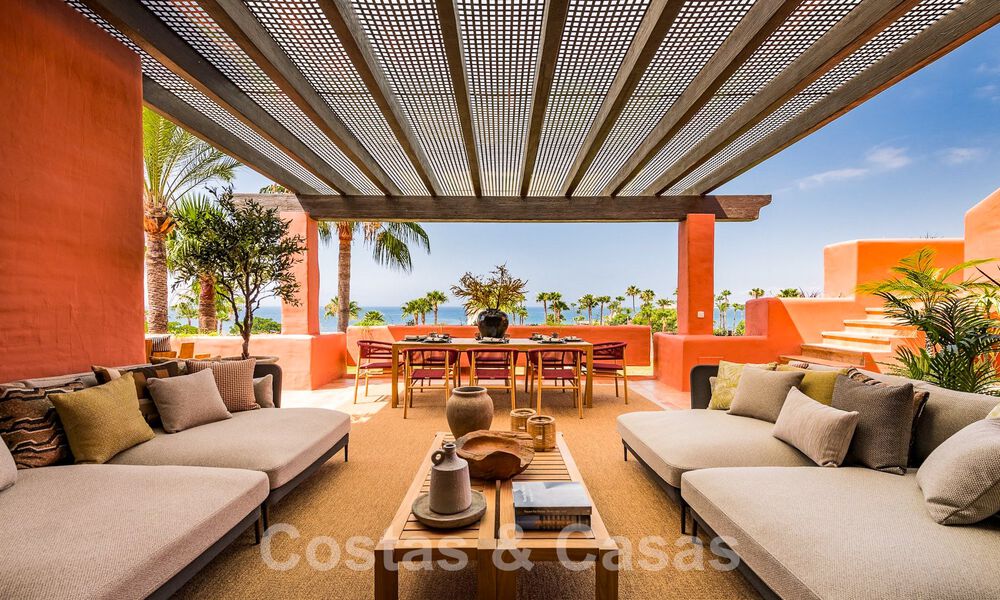 Unique luxury penthouse for sale, frontline beach on the New Golden Mile between Marbella and Estepona centre 54223