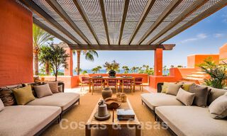 Unique luxury penthouse for sale, frontline beach on the New Golden Mile between Marbella and Estepona centre 54223 