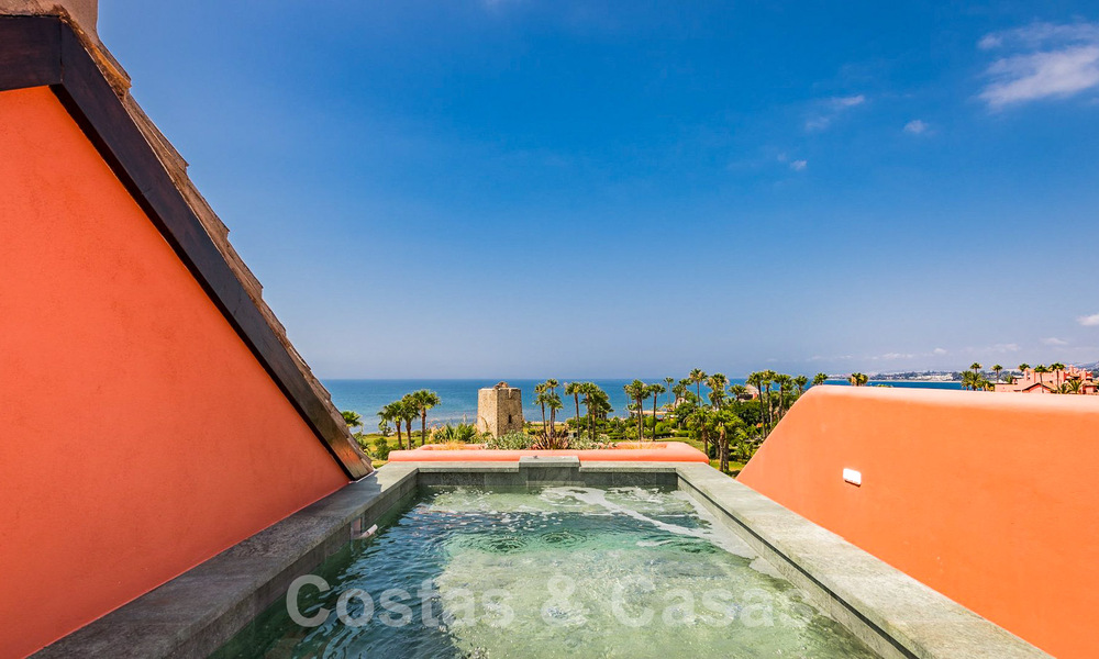 Unique luxury penthouse for sale, frontline beach on the New Golden Mile between Marbella and Estepona centre 54224