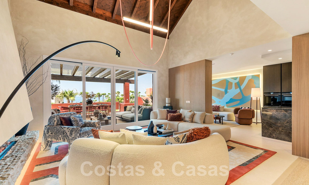 Unique luxury penthouse for sale, frontline beach on the New Golden Mile between Marbella and Estepona centre 54226