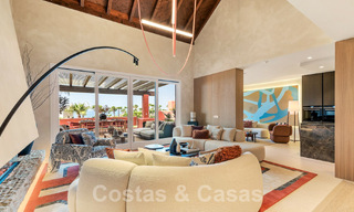 Unique luxury penthouse for sale, frontline beach on the New Golden Mile between Marbella and Estepona centre 54226 