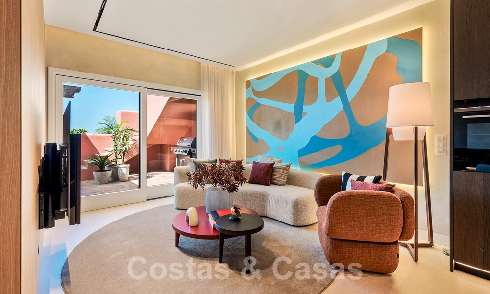 Unique luxury penthouse for sale, frontline beach on the New Golden Mile between Marbella and Estepona centre 54231