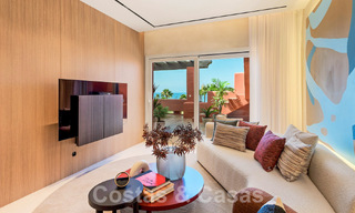 Unique luxury penthouse for sale, frontline beach on the New Golden Mile between Marbella and Estepona centre 54232 