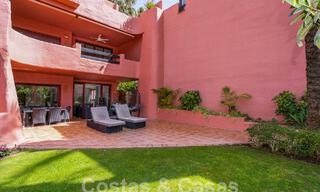 Luxury garden apartment for sale in a frontline beach complex on the New Golden Mile between Marbella and Estepona 55287 