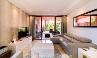 Luxury garden apartment for sale in a frontline beach complex on the New Golden Mile between Marbella and Estepona 55291 