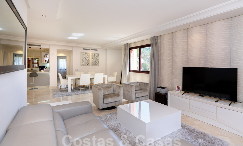 Luxury garden apartment for sale in a frontline beach complex on the New Golden Mile between Marbella and Estepona 55293