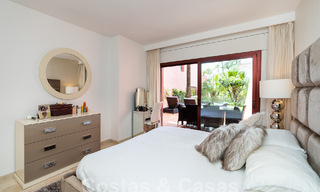 Luxury garden apartment for sale in a frontline beach complex on the New Golden Mile between Marbella and Estepona 55299 