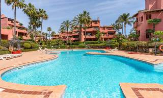 Luxury garden apartment for sale in a frontline beach complex on the New Golden Mile between Marbella and Estepona 55306 