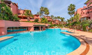 Luxury garden apartment for sale in a frontline beach complex on the New Golden Mile between Marbella and Estepona 55309 