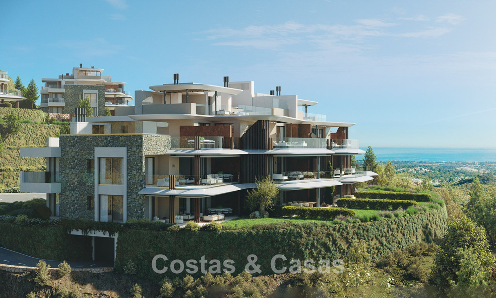 Luxury apartments with innovative design for sale in a large nature and golf resort in Marbella - Benahavis 54741